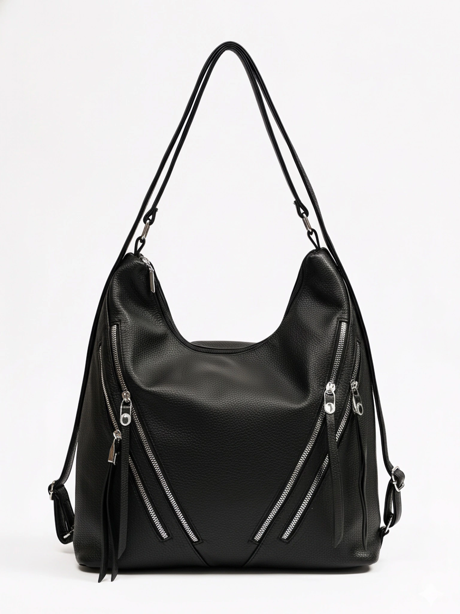 Сумка-шоппер с декоративными пуллерами в ассортименте